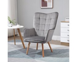 Eetkamerstoel - ComfortDesign - Fluweel - Armleuningen - Grijsbruin