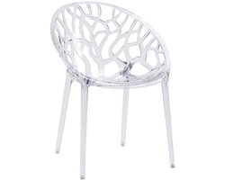 Eetkamerstoel / designstoel Artifo T, transparant polycarbonaat, set van 4, hjh LIVING
