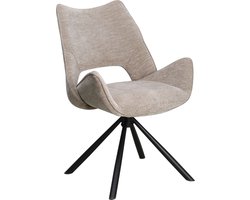 Eetkamerstoel draaibaar Kevin taupe eetstoel draaibare stoel zetel