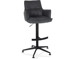 Eetkamerstoel / draaistoel SOLAO LIFE HIGH stof antraciet hjh LIVING