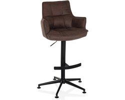 Eetkamerstoel / draaistoel SOLAO LIFE HIGH stof bruin hjh LIVING