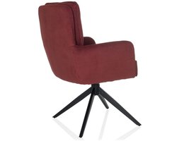 Eetkamerstoel / draaistoel TARUGO stof rood hjh LIVING