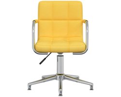 Eetkamerstoel | Eetstoel | Keukenstoel | Eettafelstoel draaibaar stof mosterdgeel