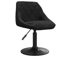 Eetkamerstoel | Eetstoel | Keukenstoel | Eettafelstoel fluweel zwart