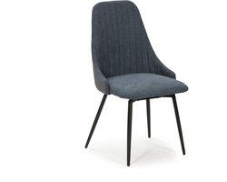 Eetkamerstoel Elma Draaibaar Blauw/zwart - Giga Meubel - Set van 2