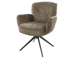 eetkamerstoel Forza draaibaar - Hoven champagne - eetkamerstoelen set van 2
