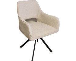 Eetkamerstoel June 360 Graden Draaibaar! Boucle Beige