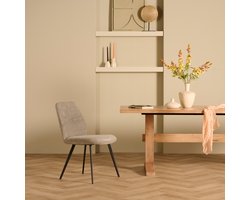 Eetkamerstoel Kaavi – Grijsgroen stof – Modern en Comfortabel