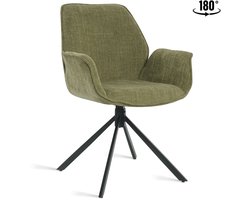 Eetkamerstoel Lenny Mosgroen - Giga Meubel - Set van 2