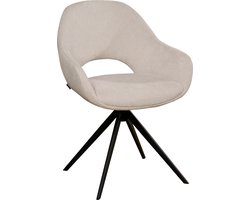 Eetkamerstoel Liperi - Stof - Beige - 58 x 83 x 62 cm (BxHxD)