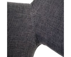 Eetkamerstoel MCW-A50 II, sledestoel keukenstoel, retro jaren 50 design ~ stof, grijs