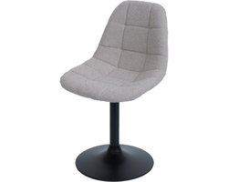 Eetkamerstoel MCW-A60, keukenstoel Stoel Draaistoel, staal MVG Stof/textiel Bouclé (450 g/m²) ~ taupe