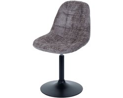 Eetkamerstoel MCW-A60, keukenstoel Stoel Draaistoel, staal MVG Stof/textiel Chenille (465 g/m²) ~ bruin