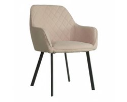 Eetkamerstoel met armleuning Yurgan teddy beige eetstoel