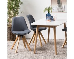 Eetkamerstoel 'Nanna' kleur donkergrijs