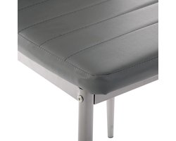 Eetkamerstoel NATHALIE grijs Set van 4 stoelen