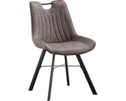 Eetkamerstoel Paco - donkergrijs - Set van 2