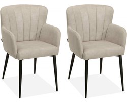Eetkamerstoel Pedri - Sand (set van 2 stuks)