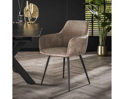 Eetkamerstoel Rivo Rib Rock Zand Ribstof Zitting