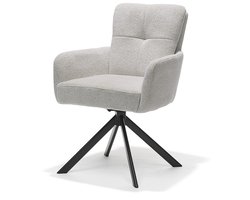 Eetkamerstoel Romy - 180 graden draaibaar - Raven Stof - Ivory