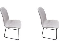 Eetkamerstoel set van 2 Birmingham lever grijs