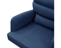 Eetkamerstoel set van 2 donkerblauwe draaistoelen met afneembaar rugkussen gestoffeerd tot 120 kilogram