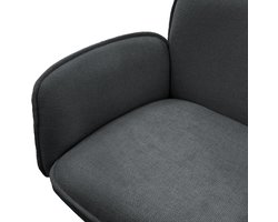 Eetkamerstoel set van 2 draaibaar antraciet met rugleuning en armleuning tot 120 kg ML design