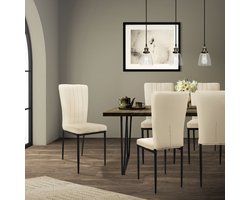 Eetkamerstoel set van 4 taupe met fluwelen bekleding en metalen poten Keukenstoel ML design