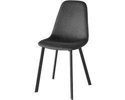 Eetkamerstoel Simpy grijs velvet eetstoel zetel