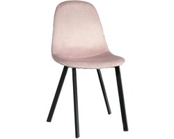 Eetkamerstoel Simpy lichtroze velvet eetstoel