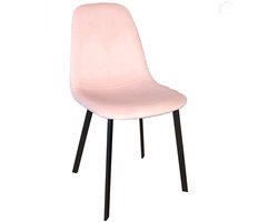 Eetkamerstoel Simpy lichtroze velvet eetstoel zetel
