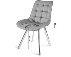 Eetkamerstoel SORIA - Koperkleurig Fluweel - Zwarte Metalen Poten - Modern design