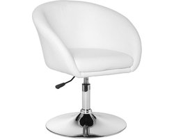 Eetkamerstoel - Stoel - Design - In hoogte verstelbaar - Wit - 62x55x84 cm