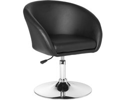 Eetkamerstoel - Stoel - Design - In hoogte verstelbaar - Zwart - 62x55x84 cm