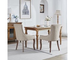 Eetkamerstoel – Stoel – Kuipstoel – Barkruk – Vergaderstoel – Retro Design Met Leopard Print – Comfortabele Armleuningen En Stevige Houten Poot