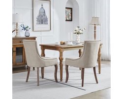 Eetkamerstoel – Stoel – Kuipstoel – Barkruk – Vergaderstoel – Retro Design Met Leopard Print – Comfortabele Armleuningen En Stevige Houten Poot