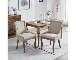 Eetkamerstoel – Stoel – Kuipstoel – Barkruk – Vergaderstoel – Retro Design Met Leopard Print – Comfortabele Armleuningen En Stevige Houten Poot