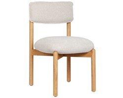 Eetkamerstoel – Stoel – Kuipstoel – Designstoel – Zitstoel – Beige – Gewatteerde Zitting – Lichtgewicht Stevig Frame