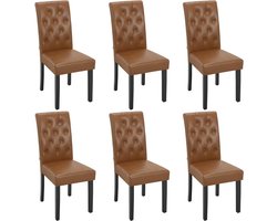 Eetkamerstoel - Stoel met hoge rugleuning - Leren stoel - Ergonomisch ontwerp - Gemakkelijk schoon te maken - Vloerbescherming - 44 cm x 99 cm x 59 cm