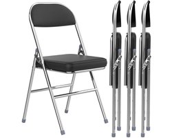 Eetkamerstoel – Stoel – Vergaderstoel – Kantinestoel – Kuipstoel – Set van 4 – PU Leer – Stapelbaar en Onderhoudsvriendelijk