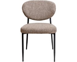 Eetkamerstoel Vajèn Taupe Chenille - Giga Meubel