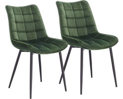 Eetkamerstoel Velvet - Groen - Kuipstoel - Keukenstoel - Set van 2, 4 of 6