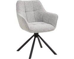 Eetkamerstoel (vergaderstoel) Anna - draaibaar met armleuning - kleur naturel 111