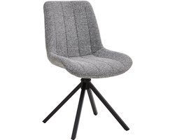 Eetkamerstoel (vergaderstoel) Bella - draaibaar zónder armleuning - kleur antraciet 453