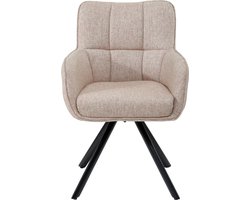 Eetkamerstoel zalmroze draaistoel per 2 stuks Scandinavisch design
