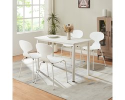 Eetkamerstoelen Kil set van 4 wit [en.casa]