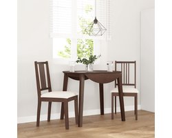 Eetkamerstoelen met kussen 2 stuks. Eetkamerstoel Bezoekersstoel Keukenstoelen Eetstoelen Eettafel Eettafel Bruin Massief Hout Rubberen Boom 4102395