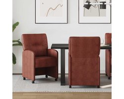 Eetkamerstoelen met wielen - Stoelen met armleuningen - Eenvoudige mobiliteit - Ergonomisch ontwerp - 57 x 67 x 95 cm