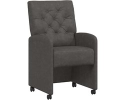 Eetkamerstoelen met wieltjes - Gestoffeerde stoelen - Comfortabel zitten - Inclusief 2 stuks - 58 x 67 x 97 cm