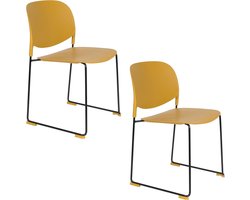 Eetkamerstoelen Okergeel - Set van 4